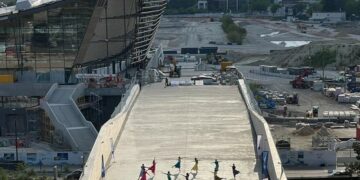 La voie royale entre le Stade de France et le Centre aquatique Olympique