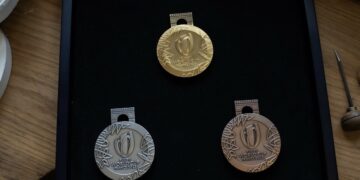 Des médailles fabriquées à partir de téléphones portables recyclés