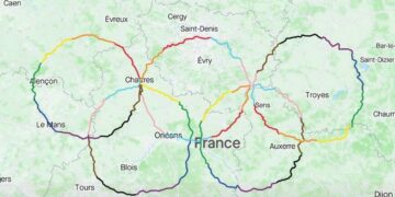 Ils pédalent pour tracer les anneaux olympiques