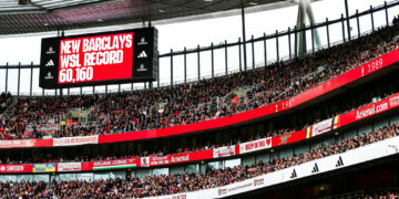 L’Emirates, stade de records du football féminin en Angleterre