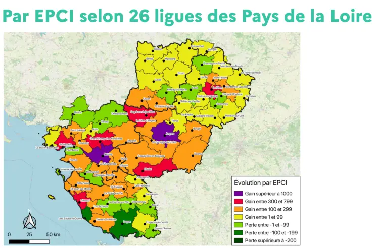 Pays de la Loire : hausse des licences sportives